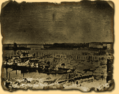 Blick auf die Alster nach dem Brand 1842